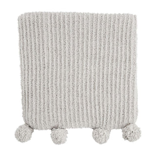 Chenille Pom Pom Throw Blanket