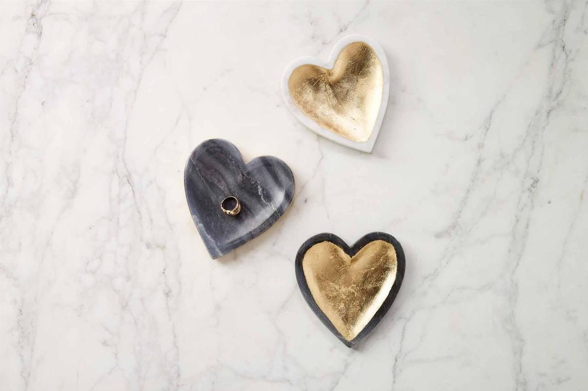 Marble And Foil Trinket Trays