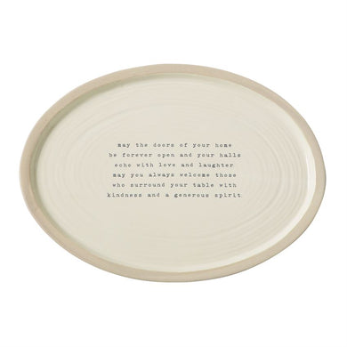 Stoneware May the Doors Platter