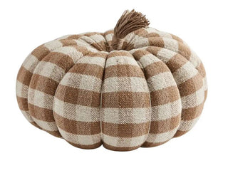 Medium Plaid Pumpkin Sitter