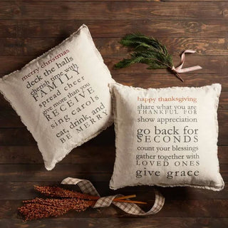Merry Christmas Rules Throw Pillow