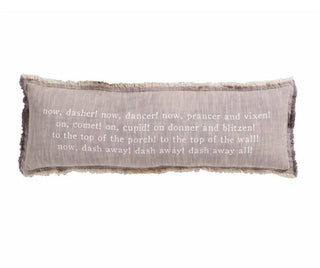 Now Dasher Now Dancer Long Throw Pillow