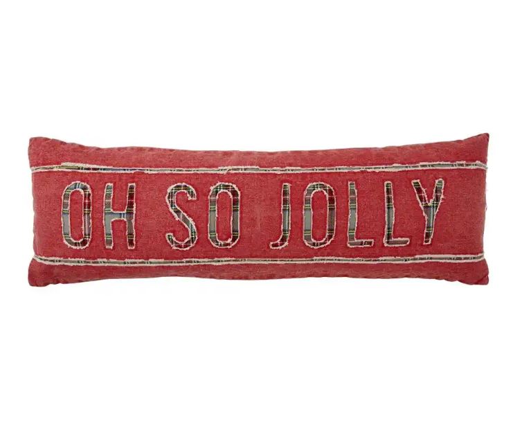Oh So Jolly Long Throw Pillow