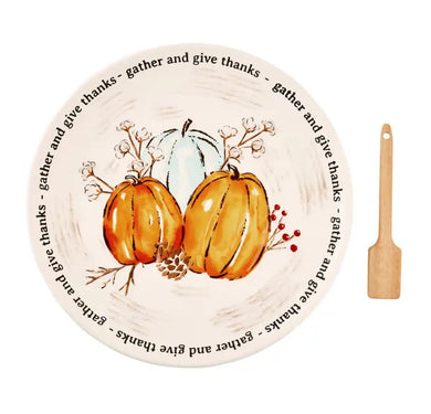 Pumpkin Cookie Plate Set