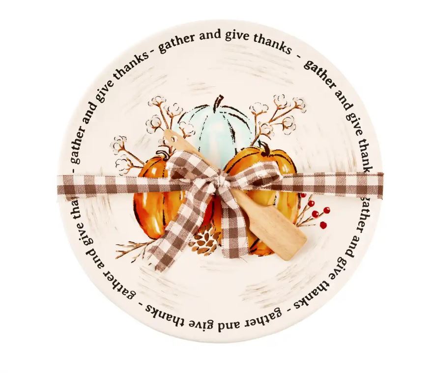 Pumpkin Cookie Plate Set