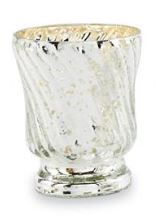 Gold Silver Mercury Votive Glass Candle Holders