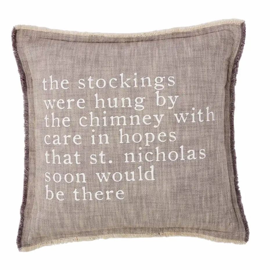 Stockings Were Hung Throw Pillow