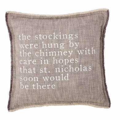 Stockings Were Hung Throw Pillow