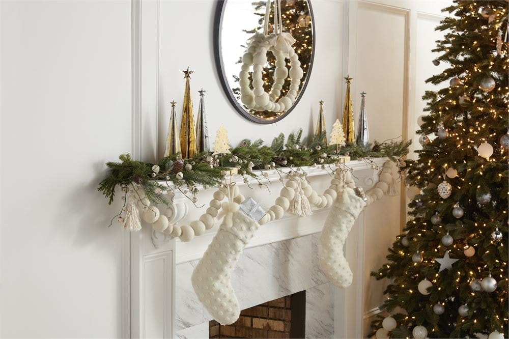 White Dot Stocking