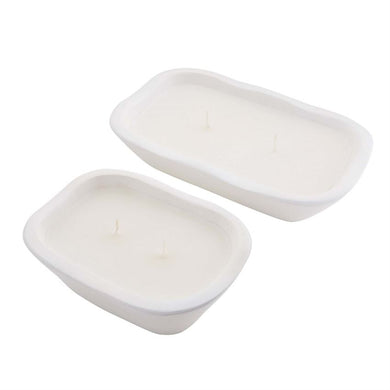 White Dough Bowl Candle