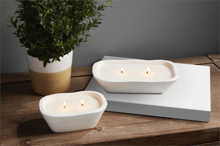 White Dough Bowl Candle