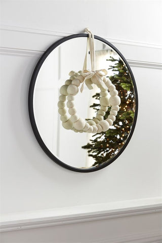 White Pom Pom Ball Wreath
