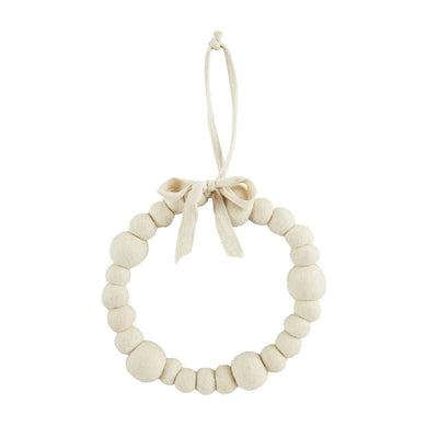White Pom Pom Ball Wreath