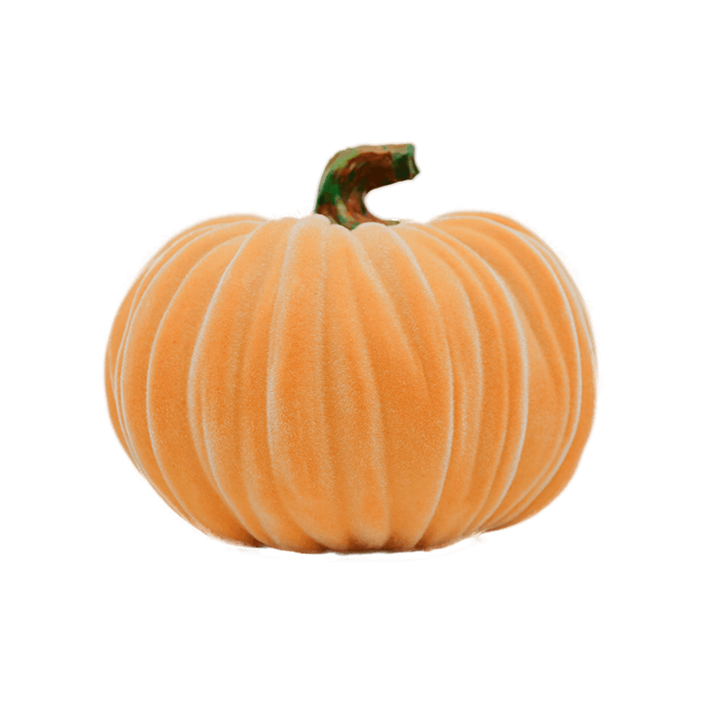 Orange Large Velvet Pumpkin