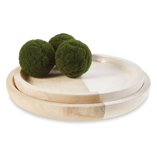 Paulownia Round Tray Set
