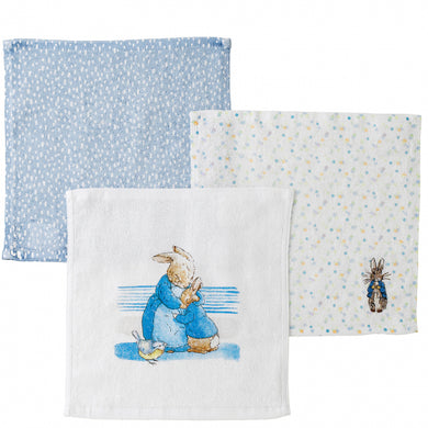 Peter Rabbit Baby Face Cloth Set of 3