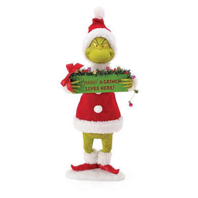 Possible Dreams Grinch Beware Sign Figurine