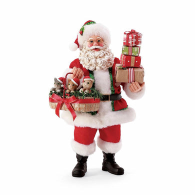 Possible Dreams Santa and His Pets Basketful of Kittens