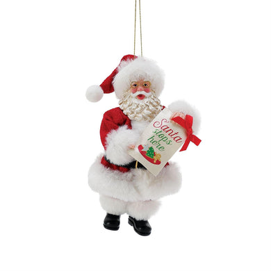 Possible Dreams Santa Stops Here Ornament