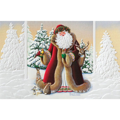 Pumpernickel Press Woodland Santa Christmas Card
