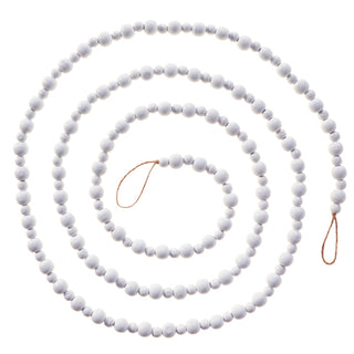 9.25' White Beaded Garland