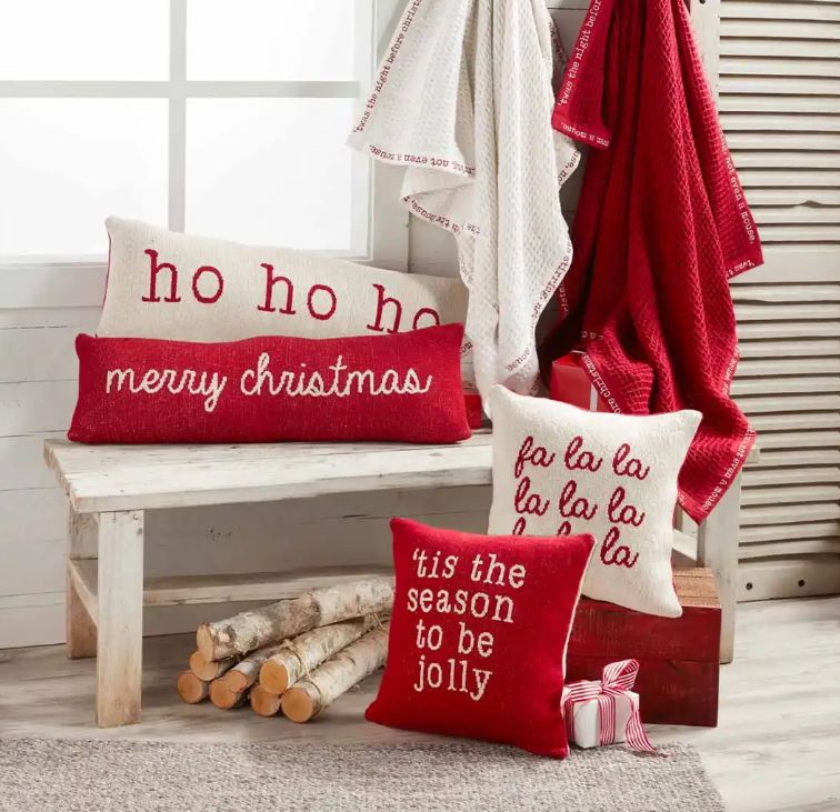 Reversible Square Christmas Pillow
