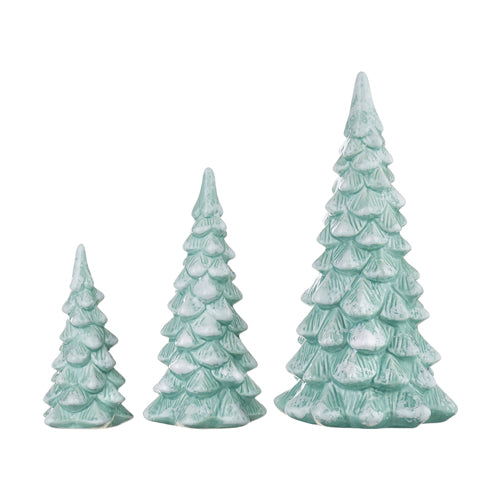 Snow-Frosted Blue Trees