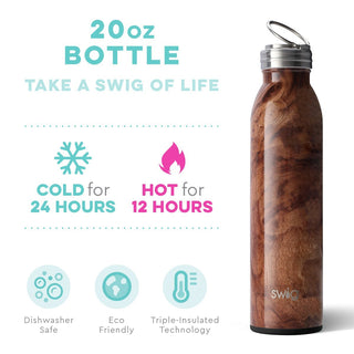 Swig 20 oz Bottle - Black Walnut