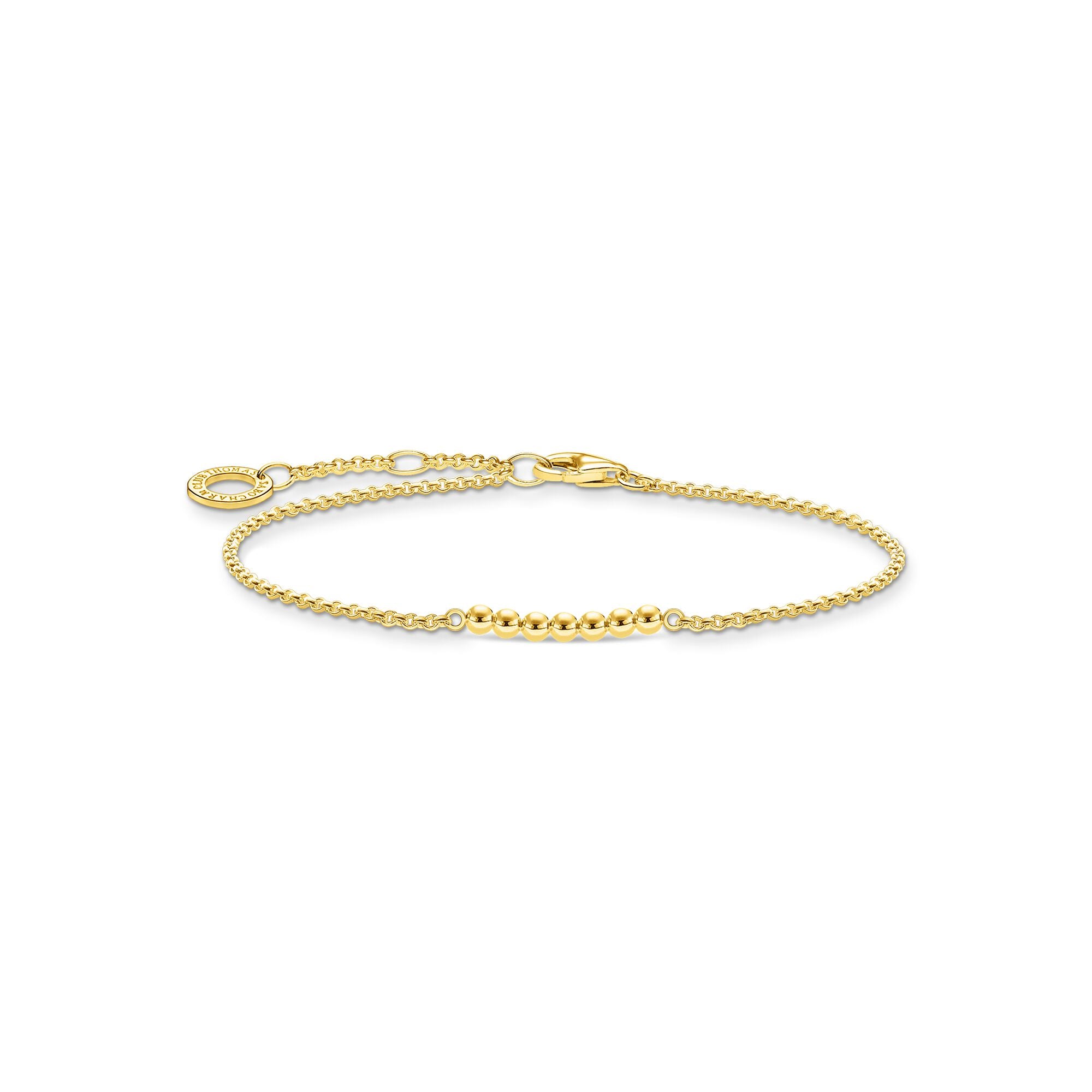 Bracelet With White Dots - Gold