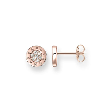 Classic Pavé Rose Gold Ear Studs