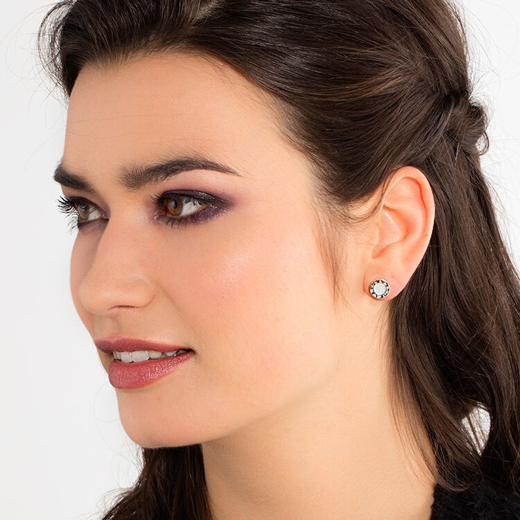 Classic White Ear Studs