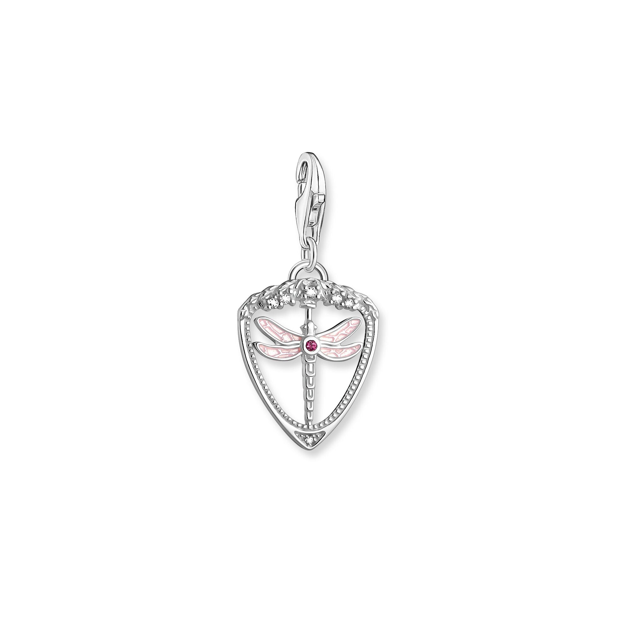 Dragonfly Charm Pendant - Silver