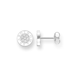 Classic Pavé Silver Ear Studs