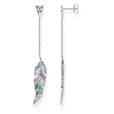 Feather Earrings - Silver