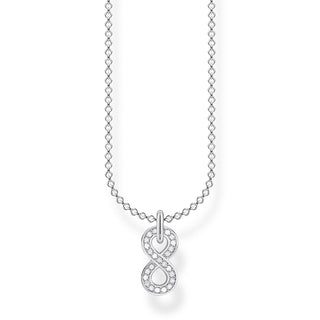 Pavé Infinity Necklace - Silver