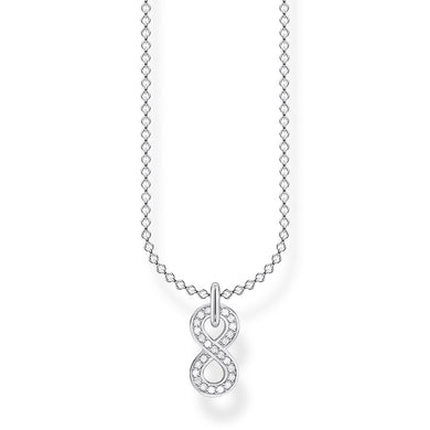 Pavé Infinity Necklace - Silver