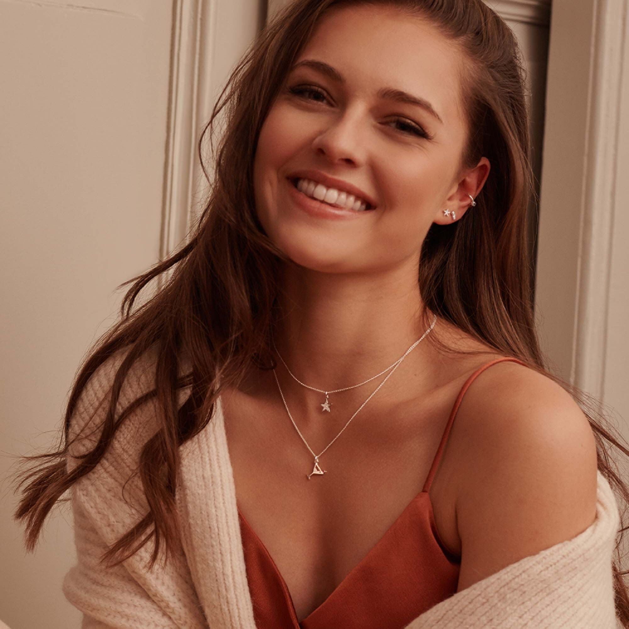 Pavé Star Necklace - Silver