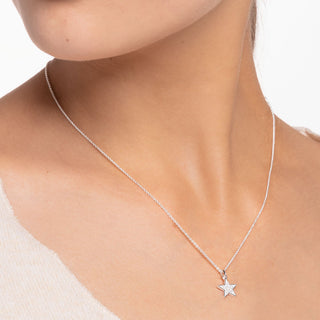 Pavé Star Necklace - Silver