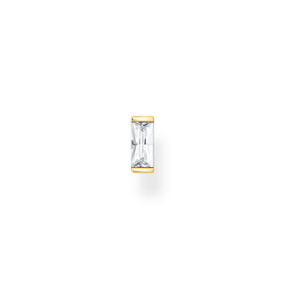 Single Ear Stud Baguette Cut - Gold