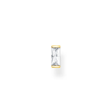 Single Ear Stud Baguette Cut - Gold