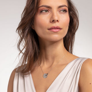 Together Coin With Ring Necklace - Silver - Small