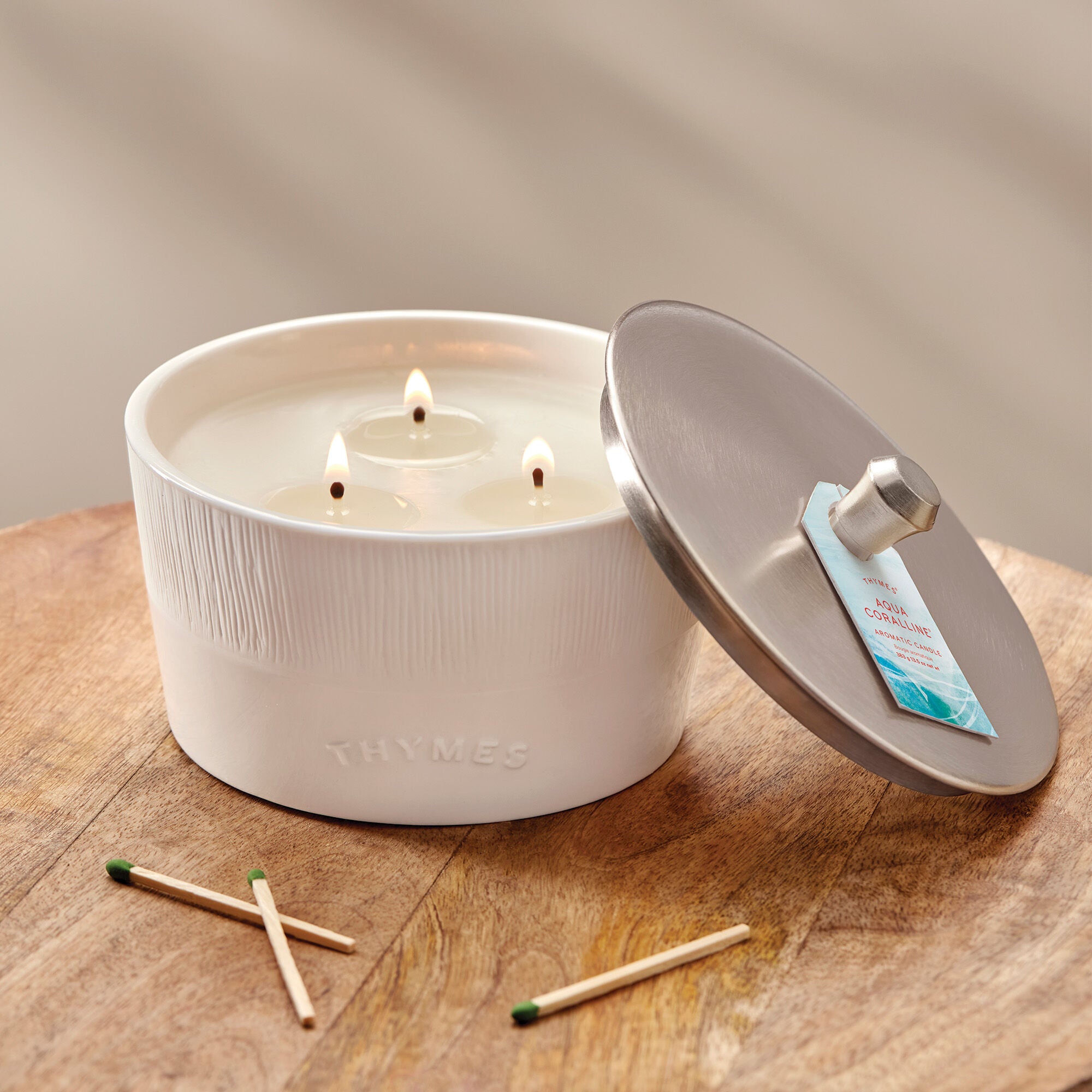 Thymes Aqua Coralline Statement 3-Wick Candle