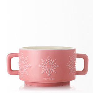 Thymes Hot Cocoa Raspberry 3 Wick Large Mug Candle