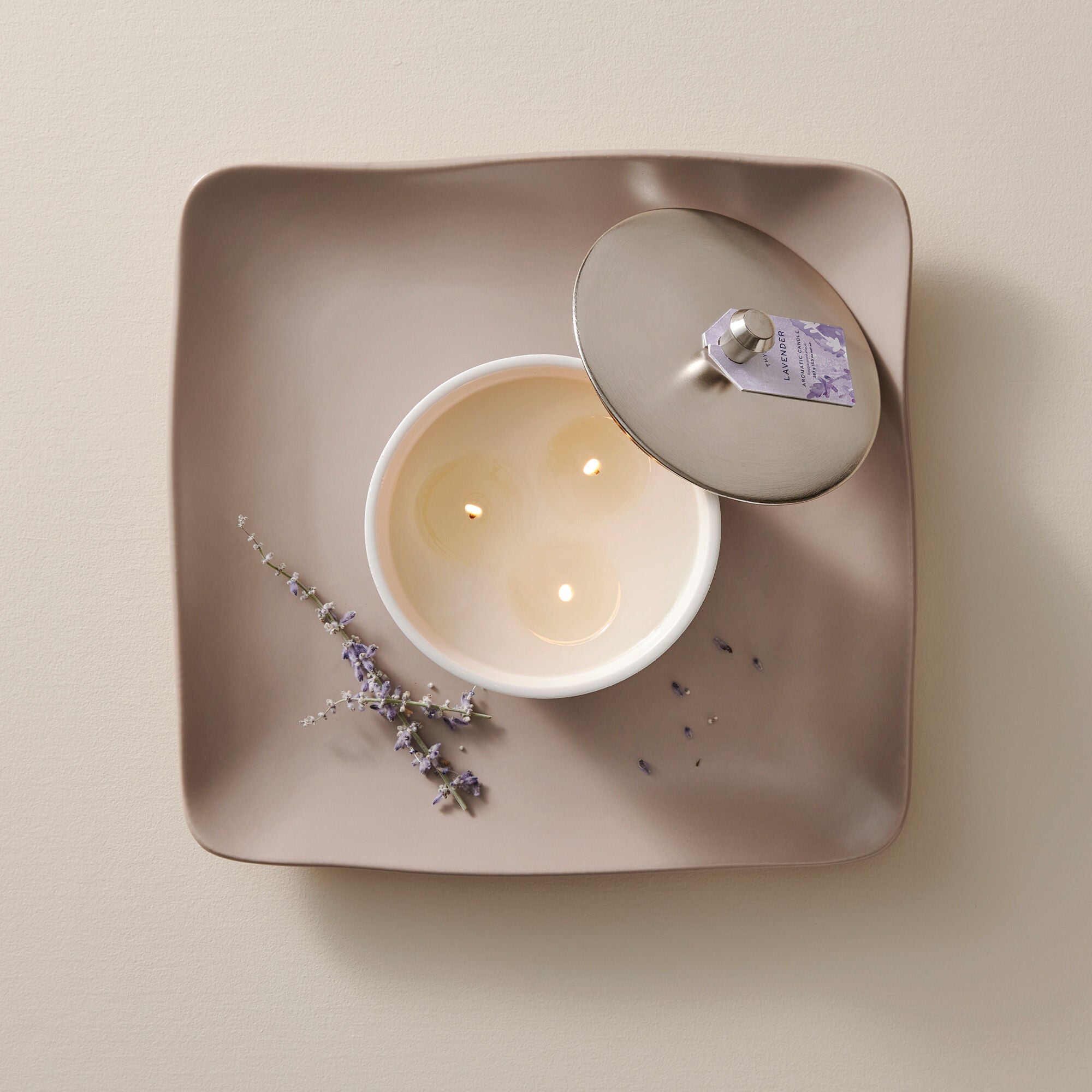 Thymes Lavender Statement 3-Wick Candle