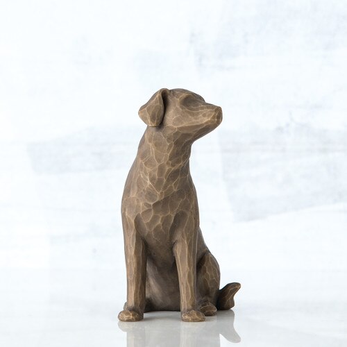 Willow Tree Love My Dog (Dark) Figurine