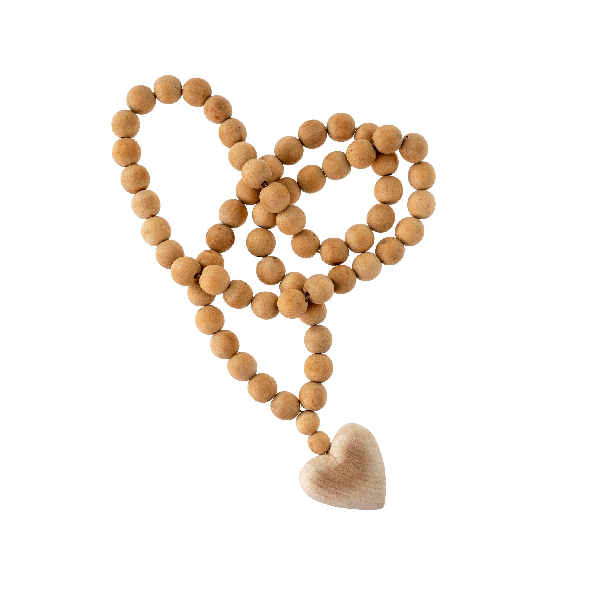 Wooden Heart Prayer Beads - Large
