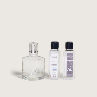Lampe Berger Essential Square Fragrance Lamp Starter Kit with So Neutral and Ocean Breeze