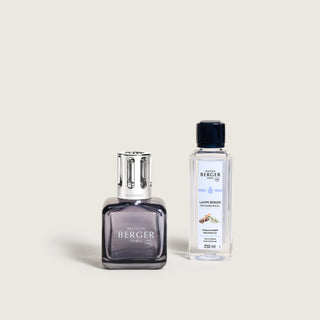 Lampe Berger Ice Cube Grey Fragrance Lamp Gift Set with Pure White Tea
