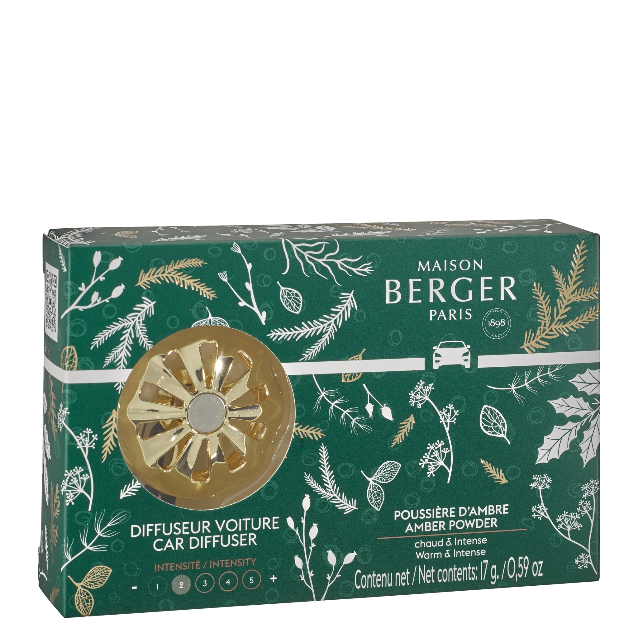 Maison Berger Magical Amber Powder Car Diffuser Kit