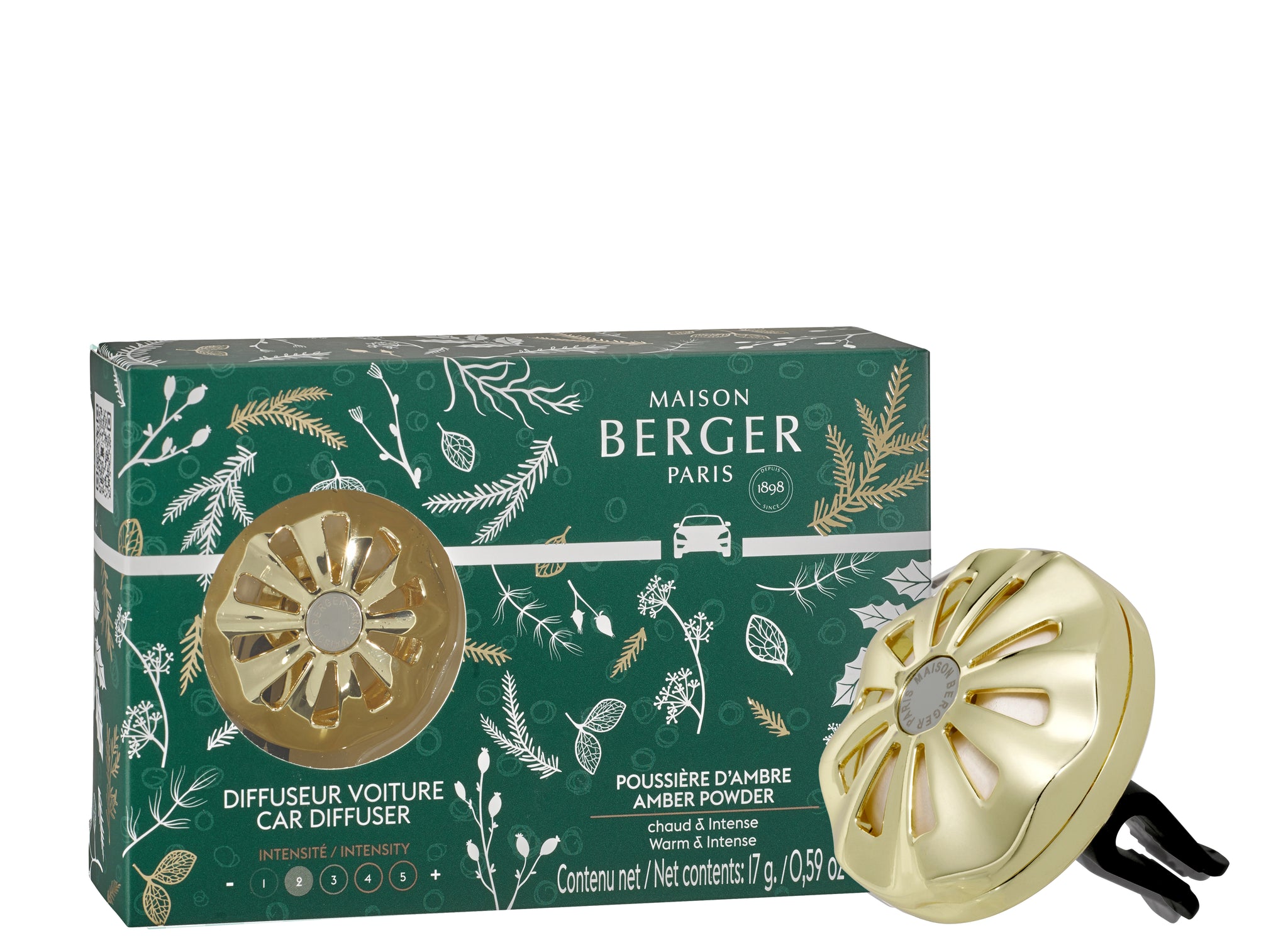 Maison Berger Magical Amber Powder Car Diffuser Kit